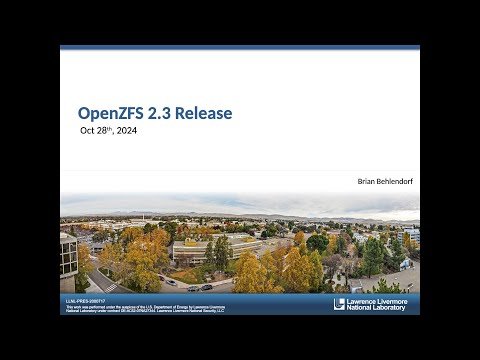 OpenZFS 2.3 Release by Brian Behlendorf