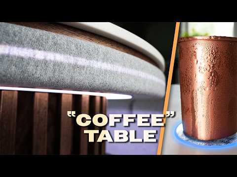 This Coffee Table HEATS & COOLS Your Drink