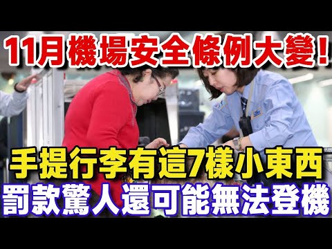 11月機場登機條例大變動！手提行李有這7樣小物件，不僅罰款驚人，還可能無法登機！經常出門一定要知道【樂楊生活說】#晚年生活 #養生 #晚年幸福 #智慧人生 #晚年哲理