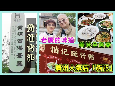 ｛肥c9｝老廣的味道（下集）廣州兩天美食團🍲🐣品嚐美味全魚宴🐟🐠團友大讚👍遊覽黃埔古港🎏昔日市集🏝️時空交替🌅品嚐人氣店「貓記」艇仔粥🥣