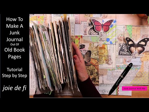 How To Make A Junk Journal Out Of Old Book Pages 🌟 Step By Step 💕 DIY Tutorial