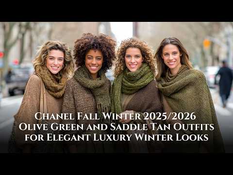 Chanel Fall Winter 2025/2026 Olive Green and Saddle Tan Outfits for Elegant Luxury Winter Looks