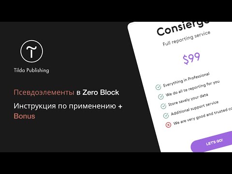 Tilda Publishing. CSS псевдоэлементы | Использование в  Zero Block