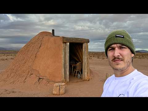 Alone Overnight in a Traditional Navajo Hogan (Mud Hut)