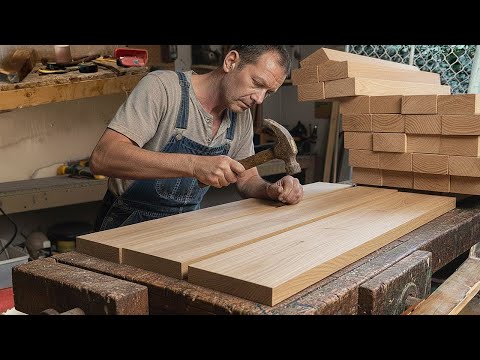 Mind-Blowing DIY Project: Turning Beer Bottles and Oak Wood Into a Stunning Work of Art!