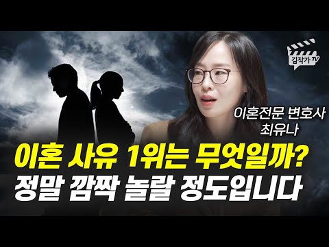 이혼 사유 1위는 무엇일까? 정말 깜짝 놀랄 정도입니다 (이혼전문변호사 최유나)