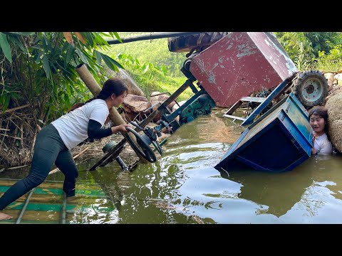began salvaging an abandoned four-wheeler that had been underwater for years.