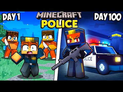 I Survived 100 Days as POLICE in Minecraft!