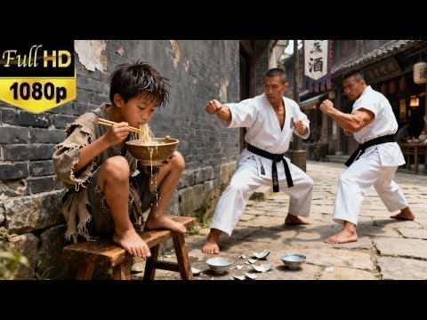 A bully arrogantly provoked a boy eating noodles, but was instantly killed with a single punch!