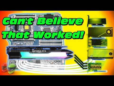 This is How You Use PCIe Slots Under the GPU (HP Z840 Workstation + PCIe MOD = Using All PCIe ports)