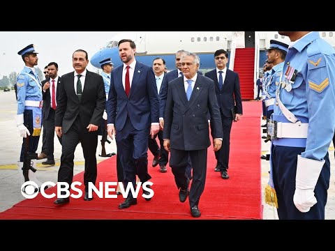 Live Coverage: Vance meets with Iranian officials as Trump says he's "clearing out" Strait of Hormuz