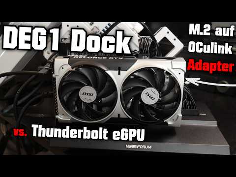 M.2 to OCulink adapter 🔥🤓 PCIe 4.0 makes the difference! Minisforum DEG1 Dock vs. Thunderbolt eGPU