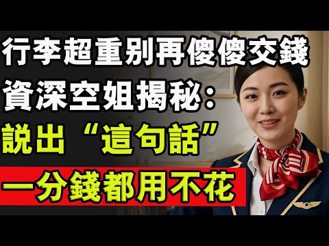 行李超重千萬別付錢！資深空姐教你說一句關鍵話，當場省下千元。 #旅行 #旅遊 #飛機 #飛機餐 #中老年生活