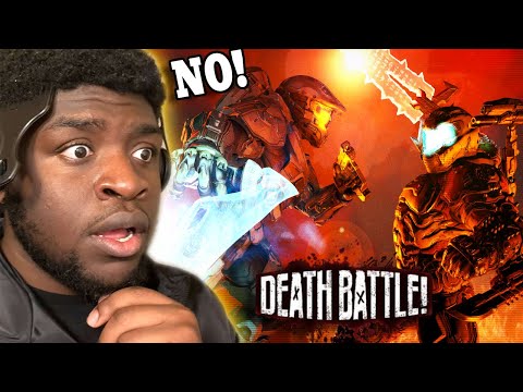 HALO FAN BOY REACTS TO MASTER CHIEF VS DOOM SLAYER DEATH BATTLE!