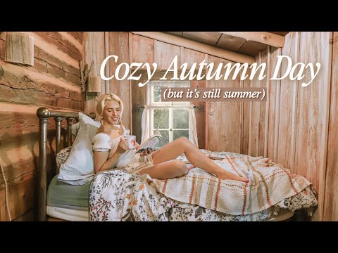 stepping into an autumn state of mind 🍁 (even though it's still summer) cozy cabin in the mountains