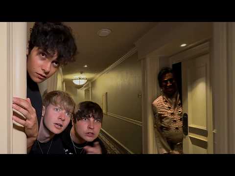 I had a haunted hotel sleepover with sam and colby