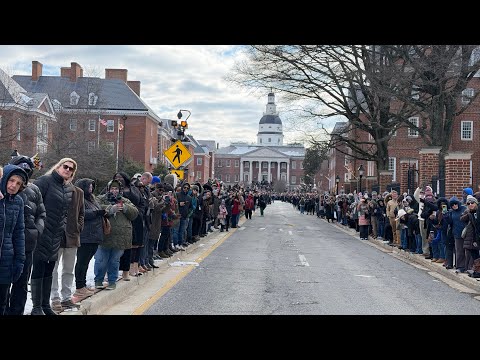 Walk For Peace Live At Annapolis, MD - Walking to the Capital