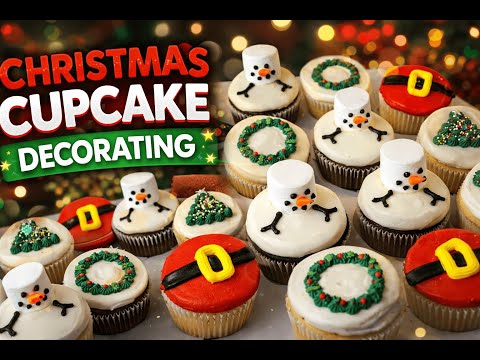 We Made the Cutest Christmas Cupcakes Ever 🎄❄️ (So Much Fun!)