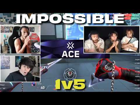 15 minutes of Valorant Pros Reacting to unwinnable 1v5 Clutches