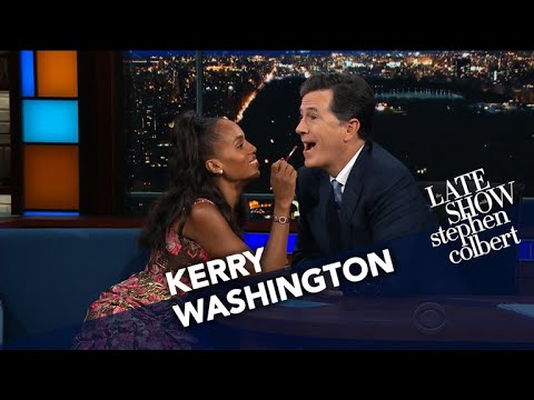 Kerry Washington Does Stephen's Makeup