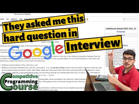 Google Interview Hard Question | Minimum Spanning Tree | CP Course | EP 88