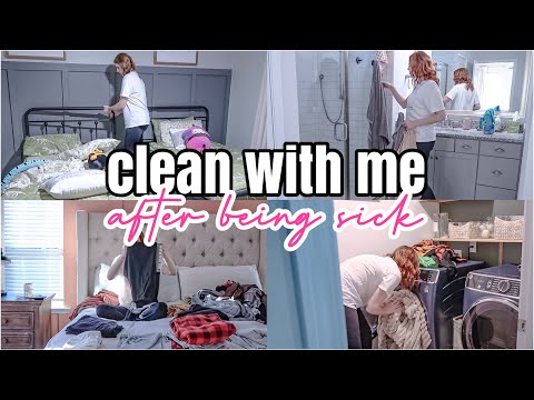 CLEAN WITH ME AFTER BEING SICK | MESSY HOUSE TRANSFORMATION | REAL LIFE CLEANING VIDEOS
