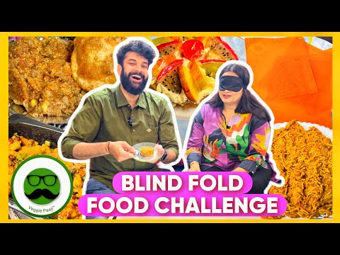 Blind Fold Food Challenge with Family | Episode 2 Bade Paaji & Bhabhi | Veggie Paaji