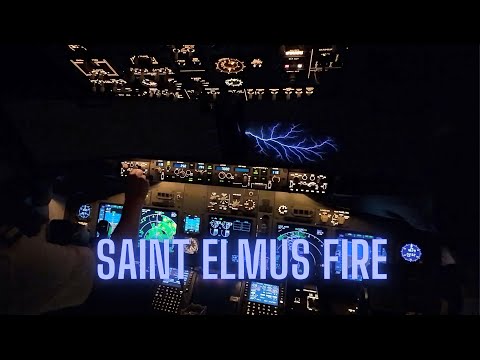 Saint Elmo's fire show on the flight deck.