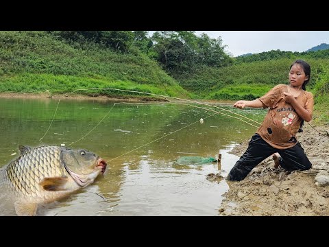 Highland Girl's Fishing Skills, Ancient Fishing Techniques to Harvest Giant Carp for Sale