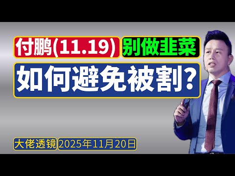 付鹏最新[11月19日]：投资，年轻人如何避免被“老登”割韭菜？老年人如何参与新技术革命？