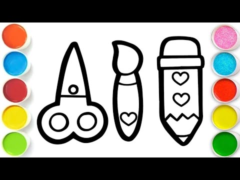 School Supply Drawing, Painting & Coloring For Kids and Toddlers_ Child Art