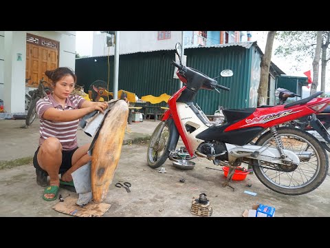 Repairs and Restores 4 Stroke Engine Honda Wave Alpha Motorcycle - Mechanical Girl / Nho