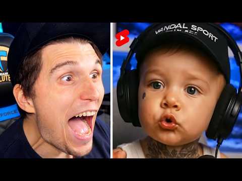 Paluten guckt Shorts die aussehen wie Streamer als Babys