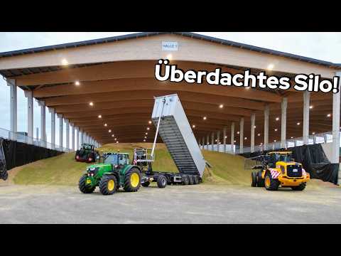 Überdachtes Silo! Maisernte 2025 /JohnDeere 9700i Häcksler/ Biogasanlage Rheine /LU Wiesch (Teil 1)
