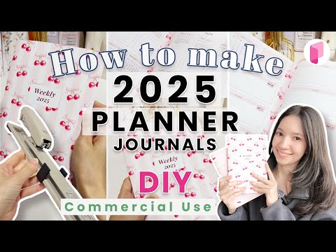 DIY How to make a 2025 Planner Journal Booklet - Tutorial