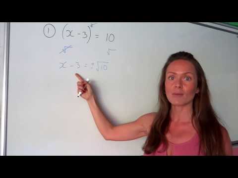 The Maths Prof: Completing the Square to Solve Quadratic Equations