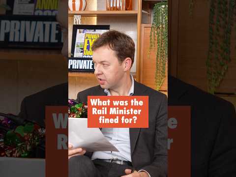 What did Rail Minister Peter Hendy receive a fine for earlier this year?