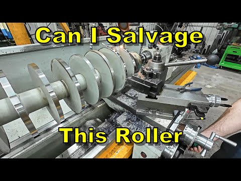 Machining Repair Of A Severely Worn Conveyor Belt Roller | Manual Lathe Work
