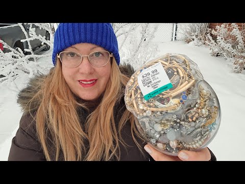 Old Thrift Shop Jewelry Jar Left Me SPEECHLESS When I Found THIS... Gold Silver Costume Jewelry