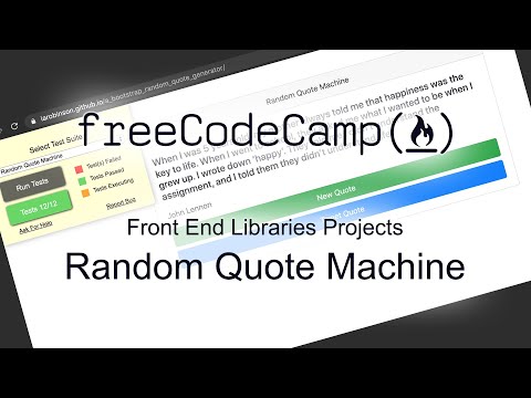 Build a Random Quote Machine - Front End Libraries Projects - Free Code Camp