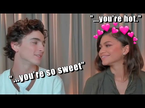 zendaya and timothée chalamet flirting for 7 minutes straight