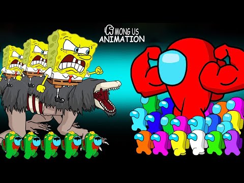 어몽어스 Among Us Vs. Monster Spongebob | Among Us Funny Animation