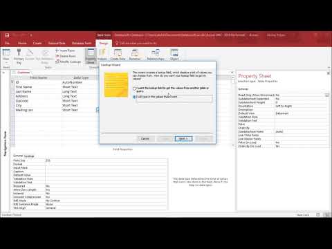 MS Access 2016 - Create Simple Database