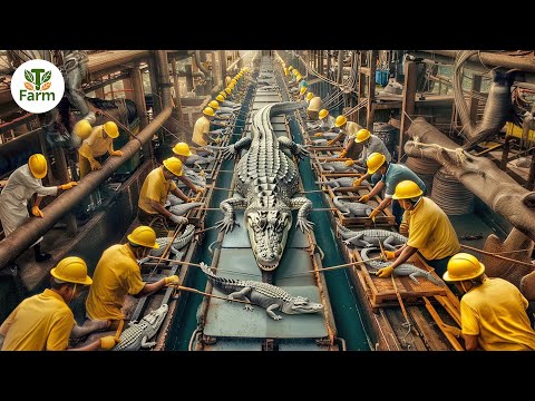 How American Farmer Earn Millions of USD From Processing Crocodile Meat & Skin | Processing Factory