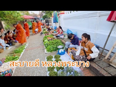 #เที่ยวลาว #หลวงพระบาง ตลาดตอนเช้าๆ วิถีชาวบ้านคนหลวงพระบาง #ลาวเหนือ #สาวลาว #food #laos #สปปลาว