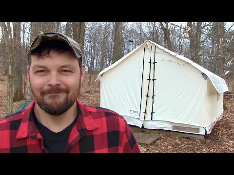 Living in a Wall Tent , Off Grid Homesteading in 2020