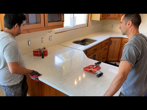 Kitchen Remodel Part 11 – New Quartz Countertops Installed