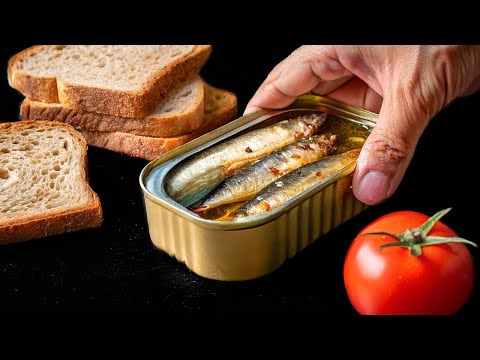 Sardines and bread – the best snack of all time in under 5 minutes! Oh God, how delicious!