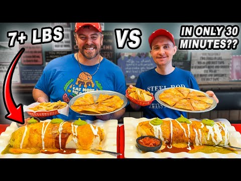 Esther's Massive "El Jefe" Mexican Burrito Challenge on Drummond Island, Michigan!!
