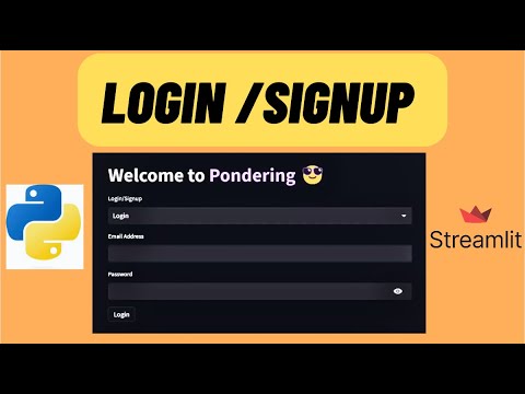 Login page for Python Website using Streamlit